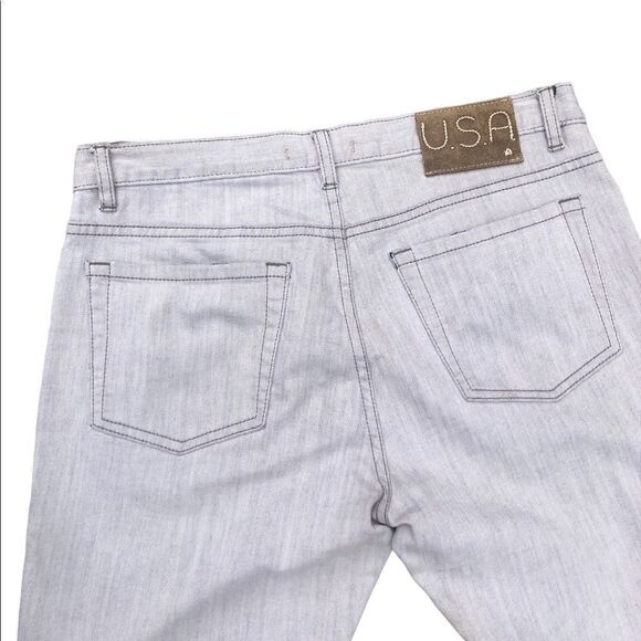 RARE John Varvatos Designer Jeans Size 34 White/Gray - Picture 3 of 13